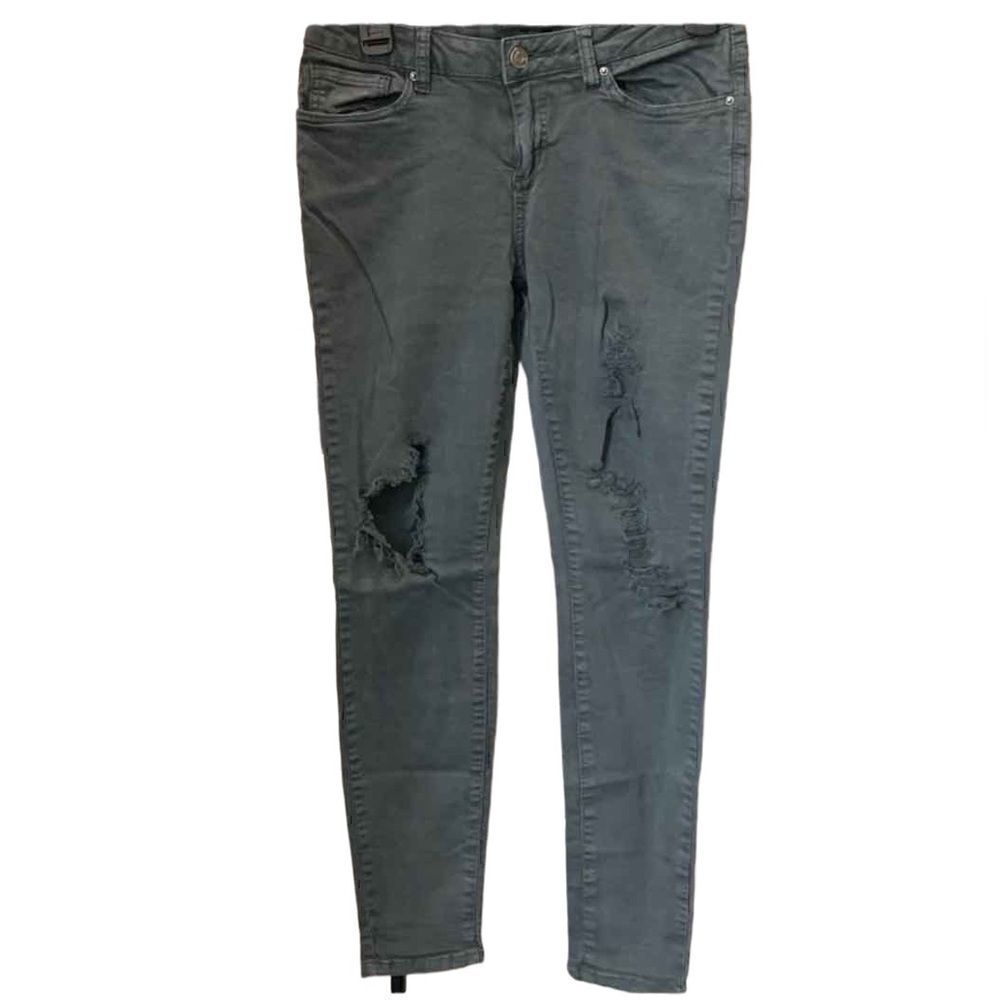 Angel kiss distressed ripped skinny jeans grey denim Size 5